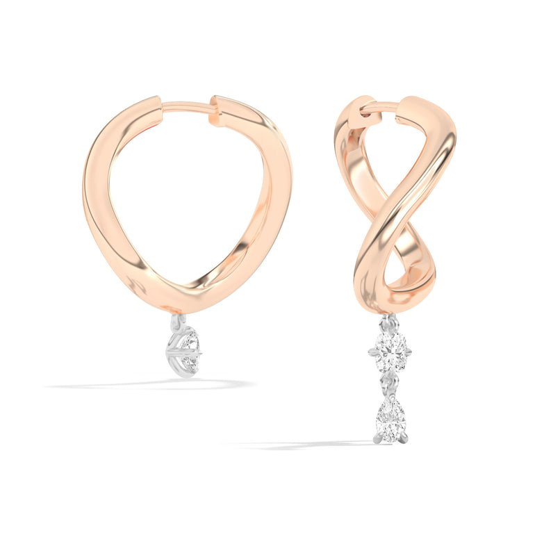 Shahla Karimi Jewelry Gaudí Curve Hoops No. 2 14K Rose Gold