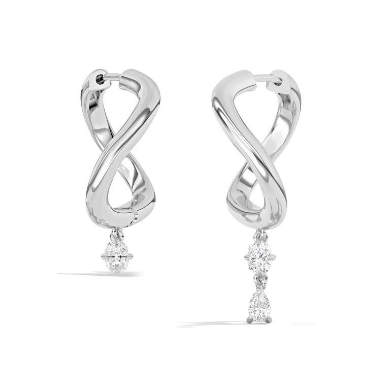 Shahla Karimi Jewelry Gaudí Curve Hoops No. 2 14K White Gold