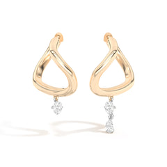 Shahla Karimi Jewelry Gaudí Curve Hoops No. 2 14K Yellow Gold