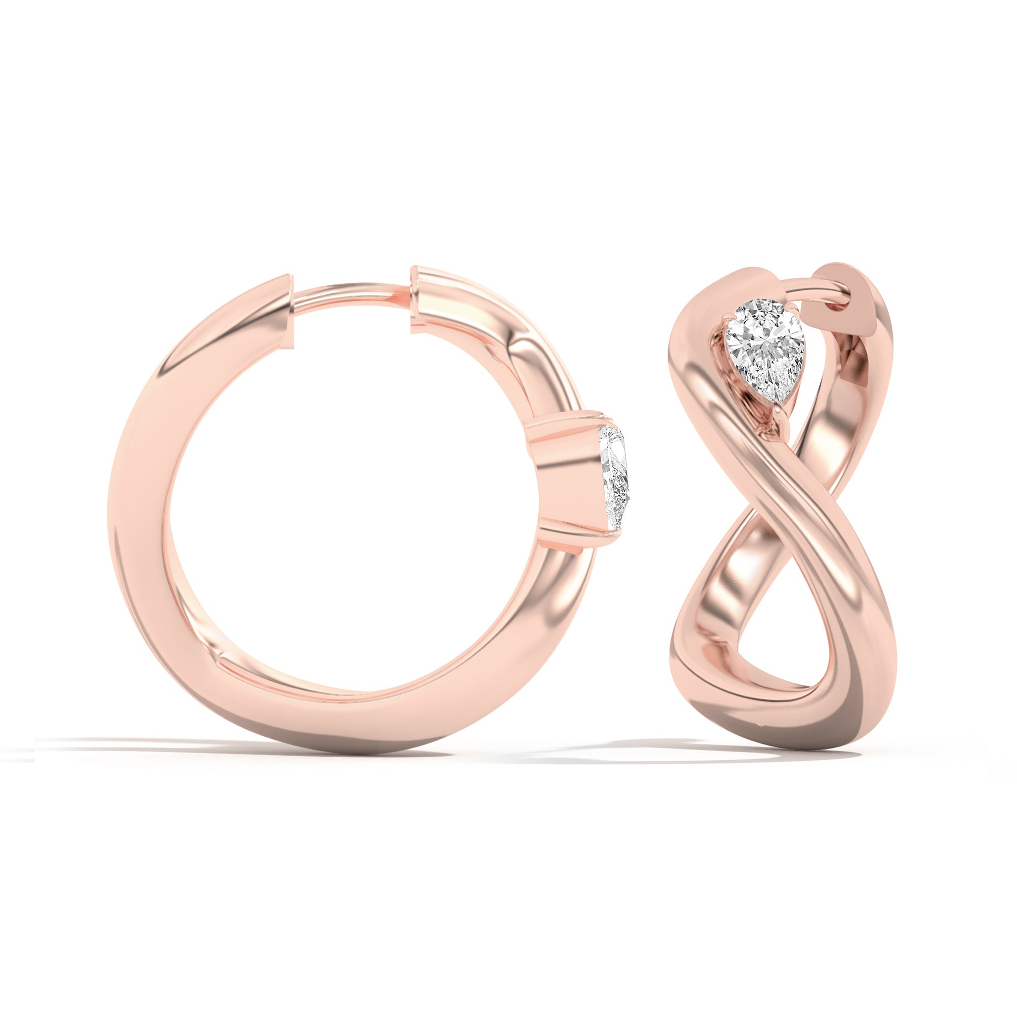 Shahla Karimi Jewelry Gaudí Curve Hoops No. 1 14K Rose Gold