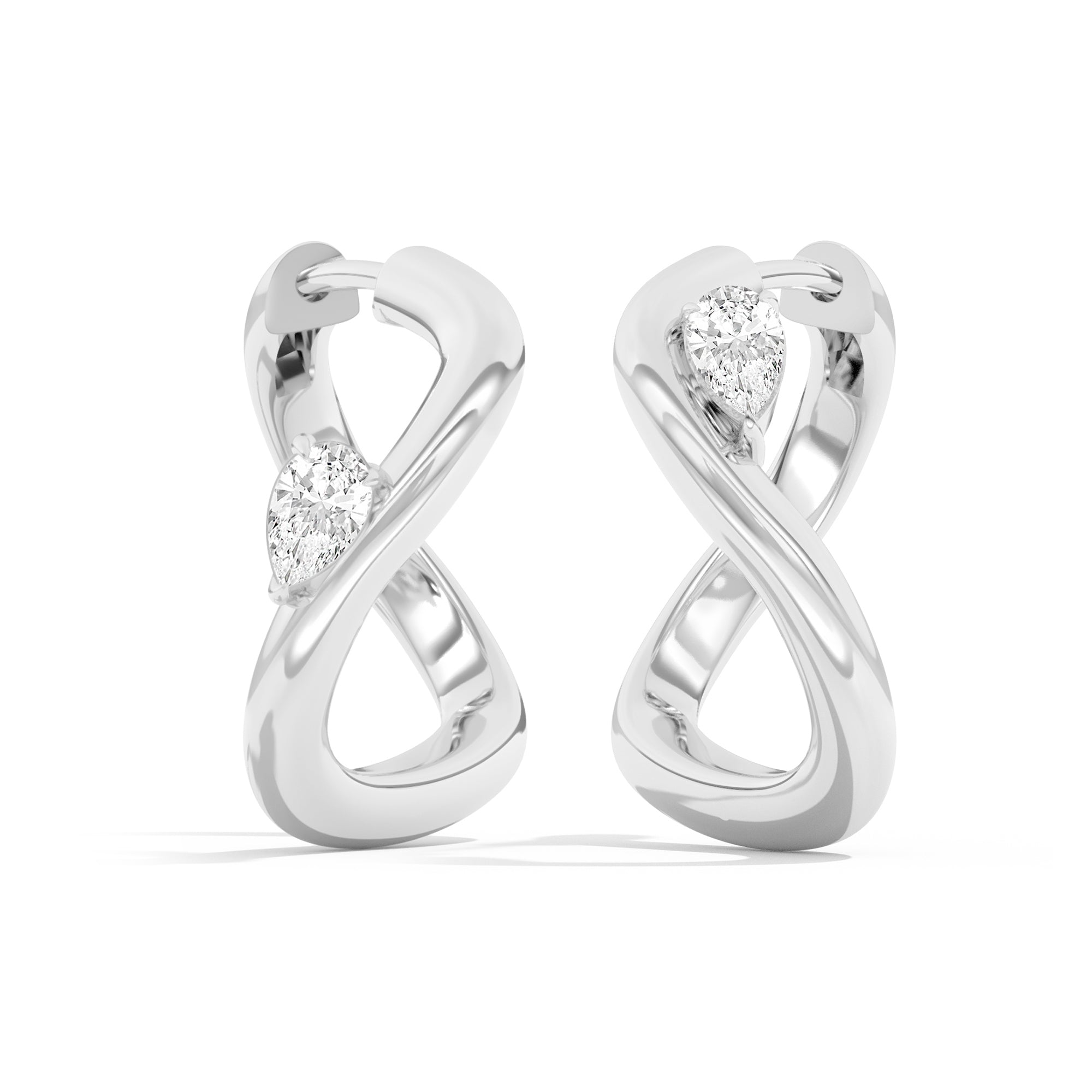 Shahla Karimi Jewelry Gaudí Curve Hoops No. 1 14K White Gold