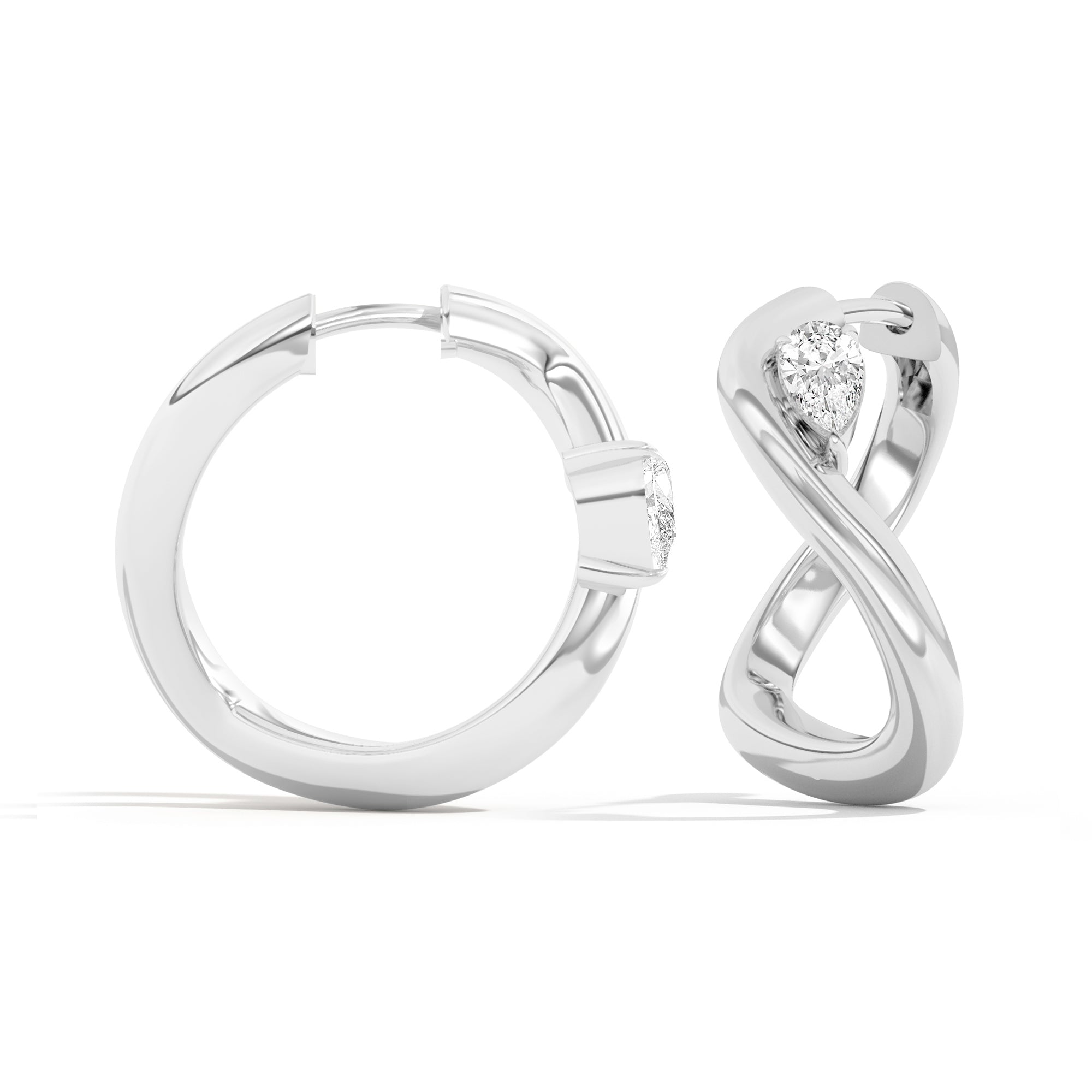 Shahla Karimi Jewelry Gaudí Curve Hoops No. 1 14K White Gold