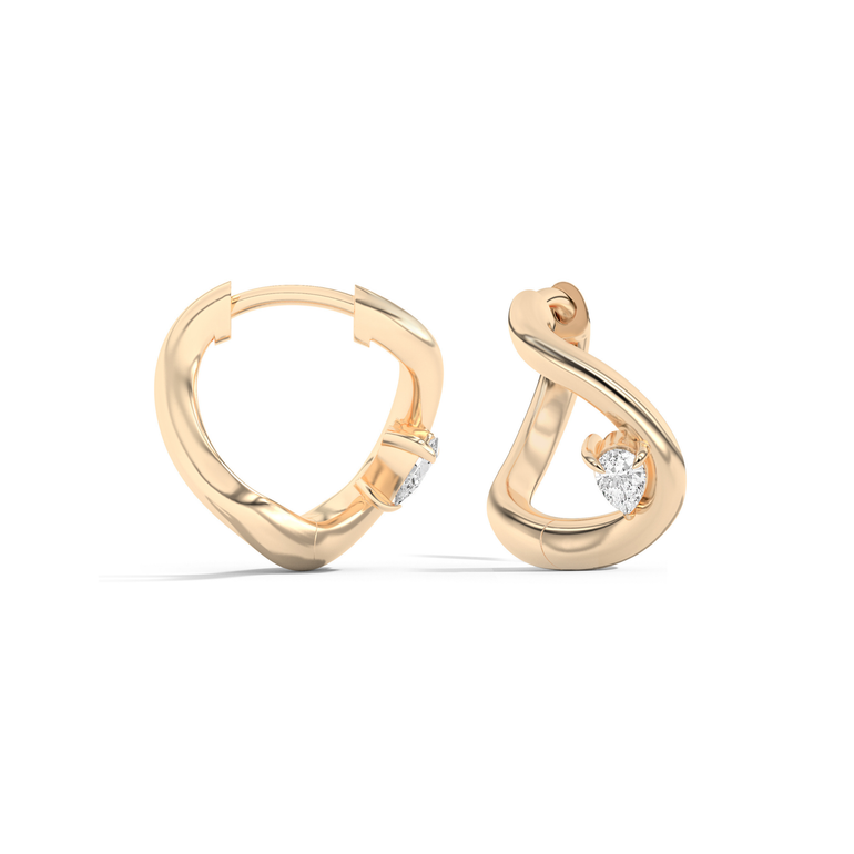 Shahla Karimi Jewelry Gaudí Curve Huggies No. 1 14K Yellow Gold