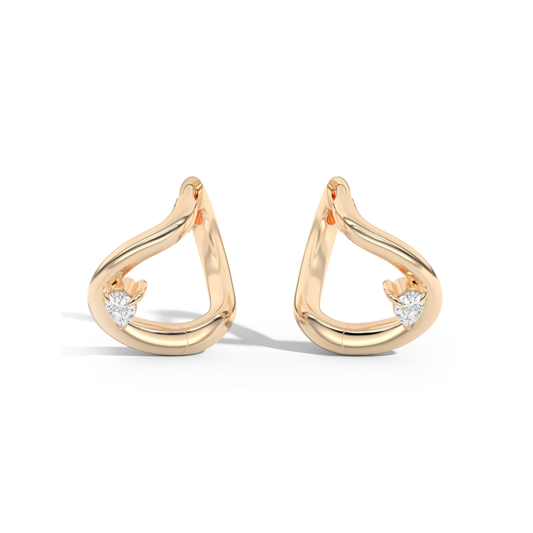 Shahla Karimi Jewelry Gaudí Curve Huggies No. 1 14K Yellow Gold