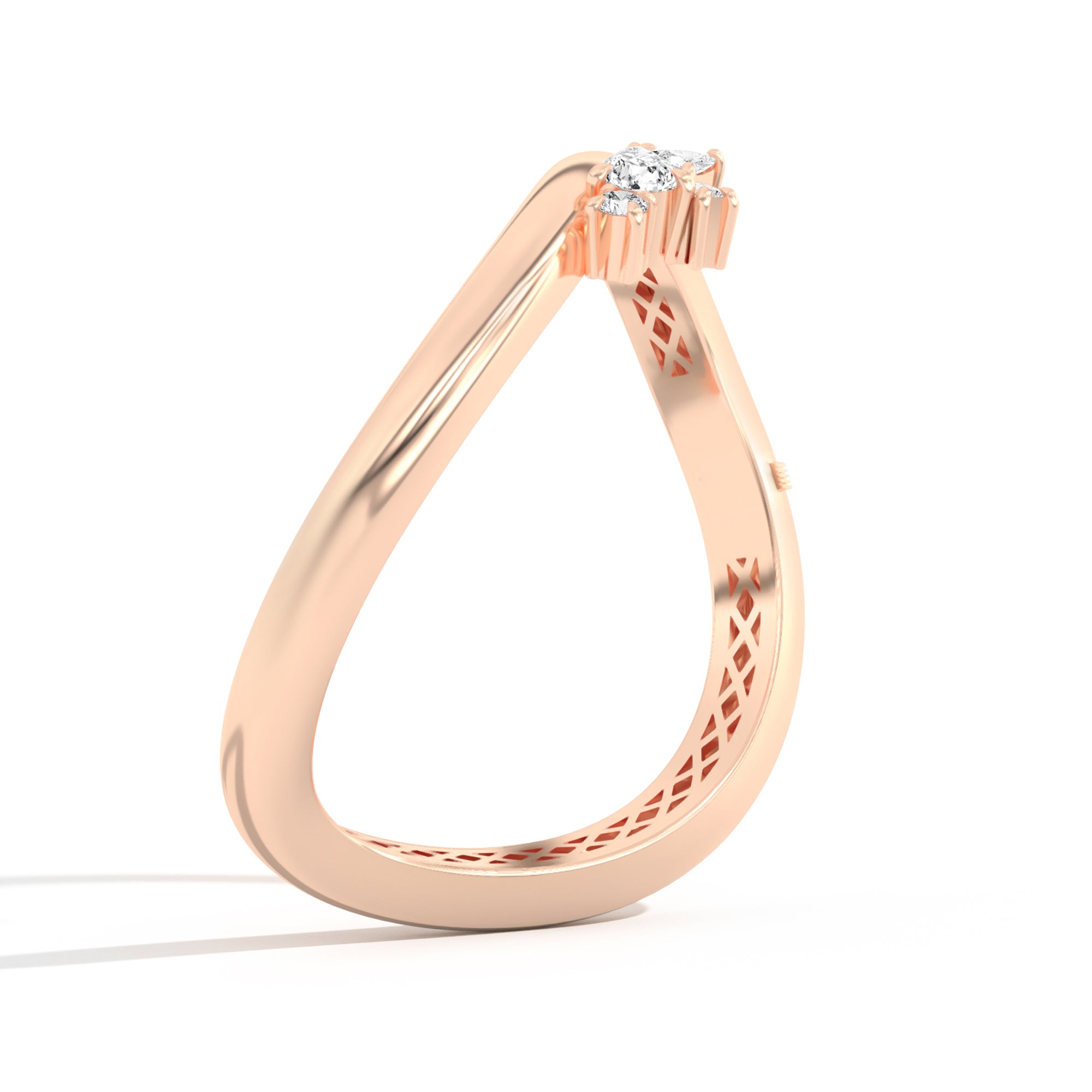Shahla Karimi Jewelry Gaudí Mosaic Curve Bangle No. 1 14K Rose Gold