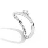 Shahla Karimi Jewelry Gaudí Mosaic Curve Bangle No. 1 14K White Gold
