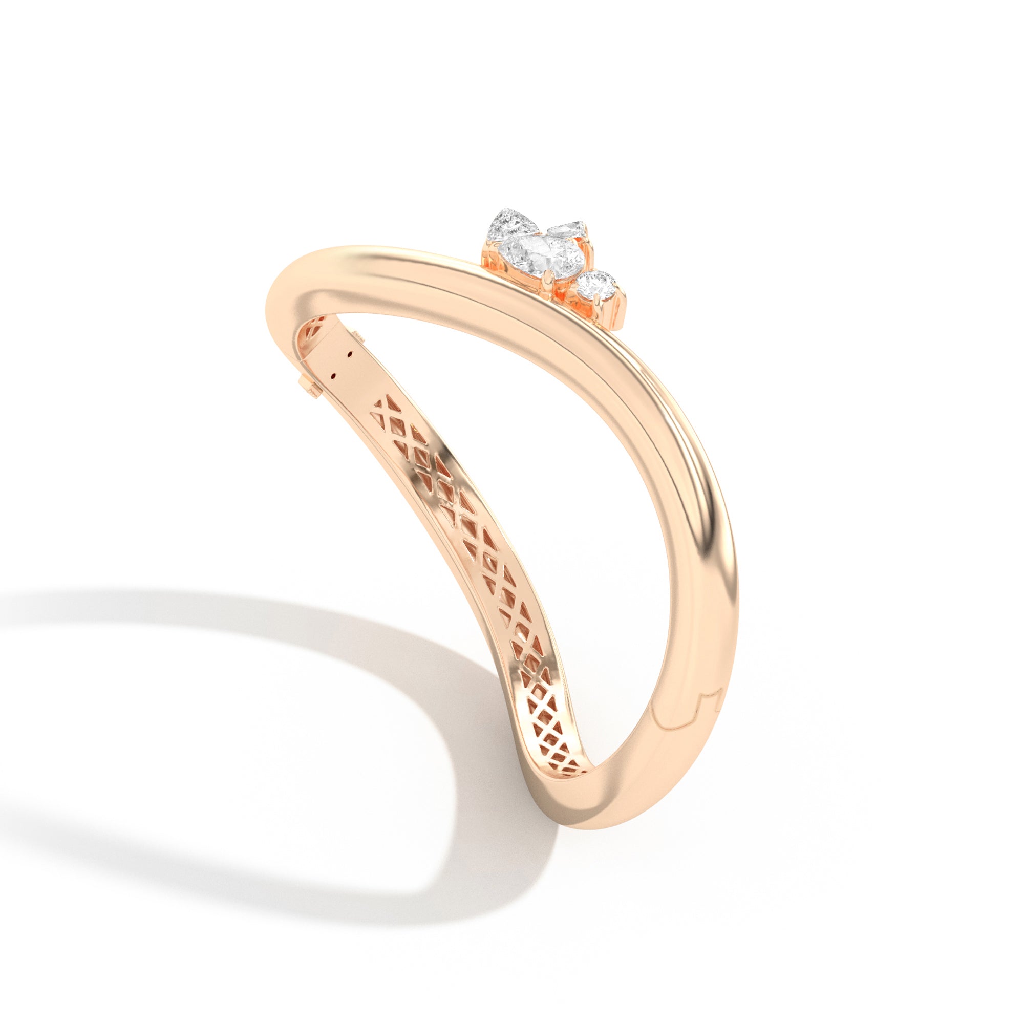 Shahla Karimi Jewelry Gaudí Mosaic Curve Bangle No. 1 14K Yellow Gold