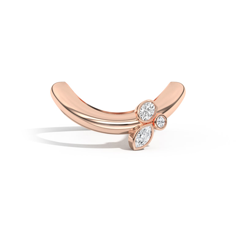 Shahla Karimi Jewelry Doshi Cluster Ring No. 1 14K Rose Gold