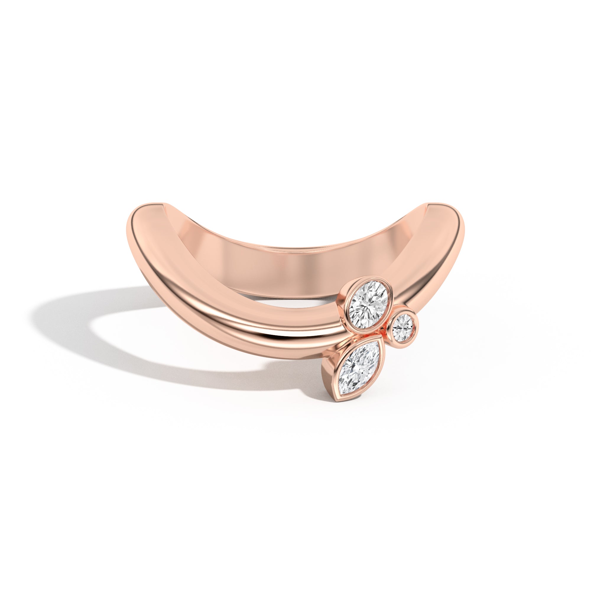 Shahla Karimi Jewelry Doshi Cluster Ring No. 1 14K Rose Gold