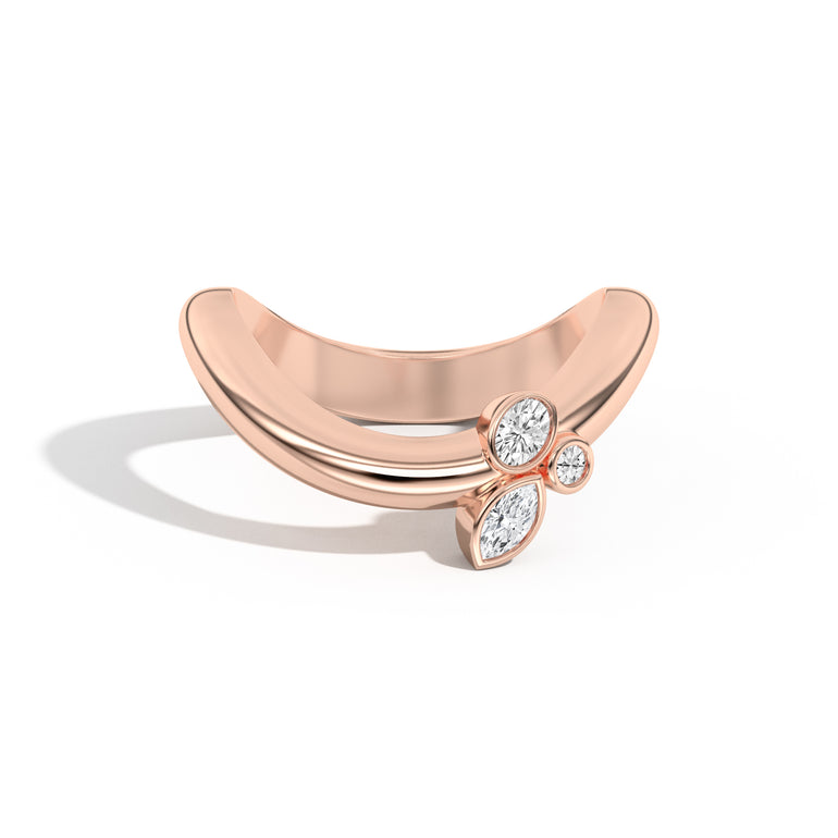 Shahla Karimi Jewelry Doshi Cluster Ring No. 1 14K Rose Gold