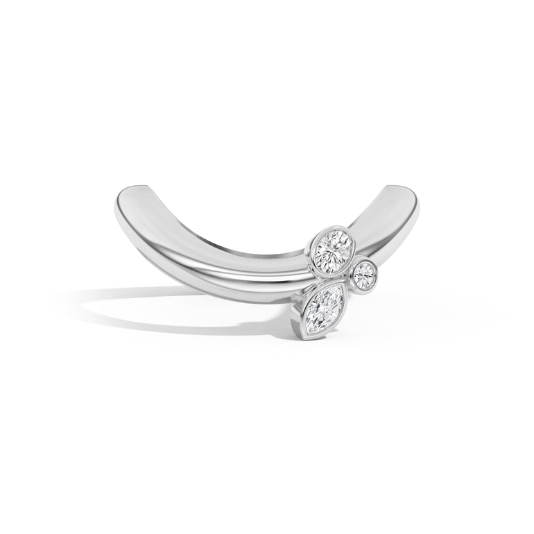 Shahla Karimi Jewelry Doshi Cluster Ring No. 1 14K White Gold