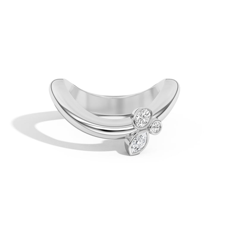 Shahla Karimi Jewelry Doshi Cluster Ring No. 1 14K White Gold