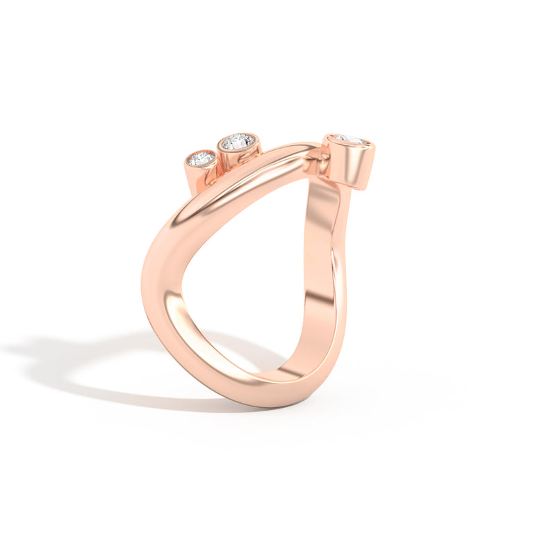 Shahla Karimi Jewelry Doshi Cluster Ring No. 2 14K Rose Gold