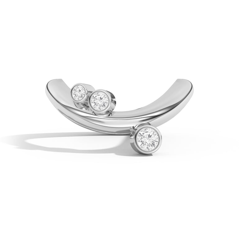 Shahla Karimi Jewelry Doshi Cluster Ring No. 2 14K White Gold