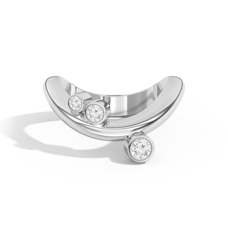 Shahla Karimi Jewelry Doshi Cluster Ring No. 2 14K White Gold