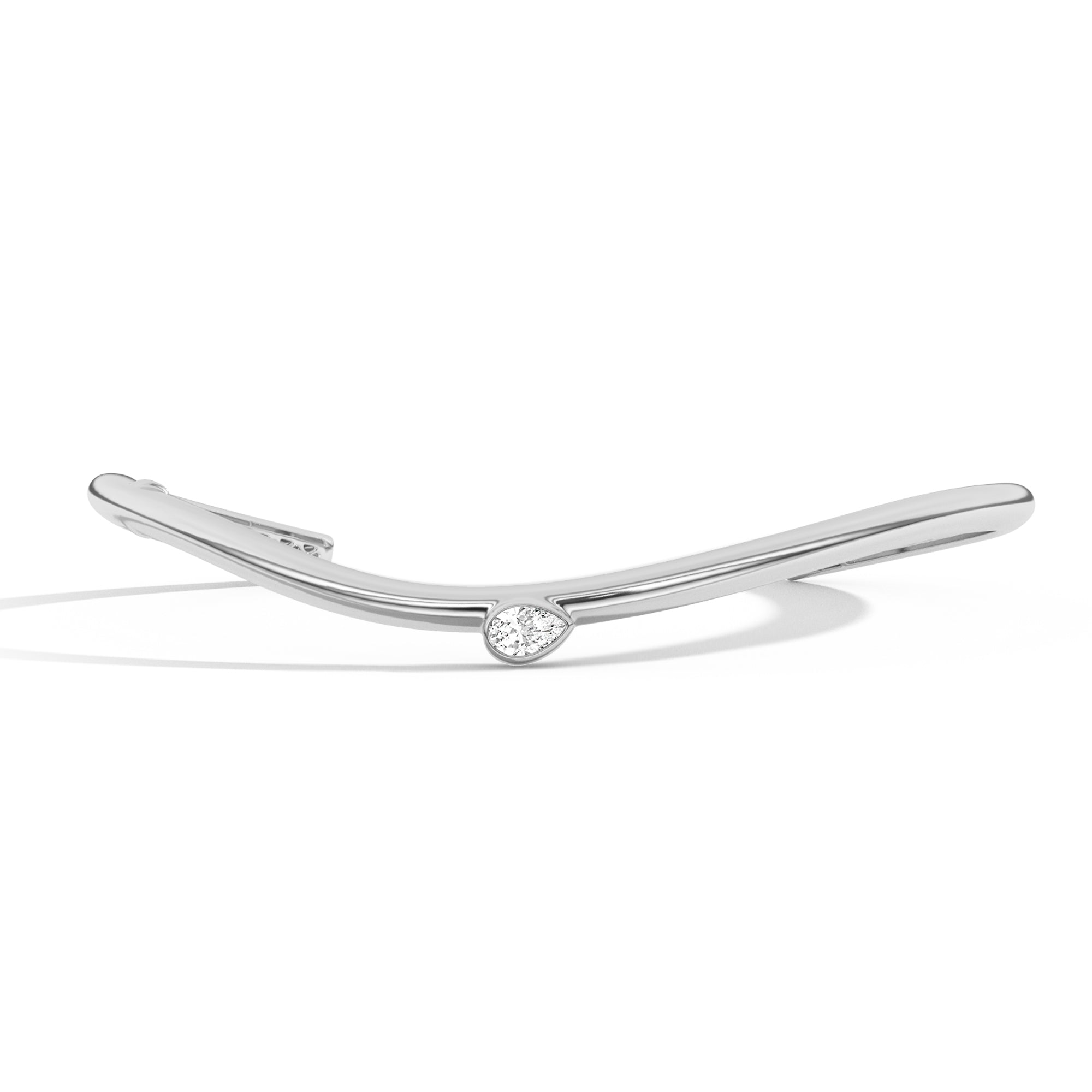 Shahla Karimi Jewelry Cloud Choker with Offset Pear 14K White Gold