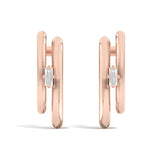 Shahla Karimi Jewelry Double Cloud Earrings with Baguettes 14K Rose Gold