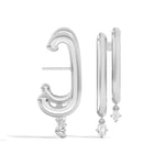 Shahla Karimi Jewelry Double Cloud Earrings with Dangles 14K White Gold