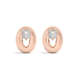 Shahla Karimi Jewelry Doshi Puff Studs with Asschers 14K  Rose Gold