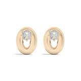 Shahla Karimi Jewelry Doshi Puff Studs with Asschers 14K Yellow Gold