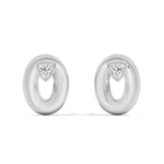 Shahla Karimi Jewelry Doshi Puff Studs with Trillions 14K White Gold