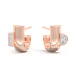 Shahla Karimi Jewelry Cloud Asymmetrical Half Arcs 14K Rose Gold