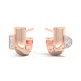 Shahla Karimi Jewelry Cloud Asymmetrical Half Arcs 14K Rose Gold