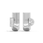 Shahla Karimi Jewelry Cloud Asymmetrical Half Arcs 14K White Gold