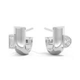 Shahla Karimi Jewelry Cloud Asymmetrical Half Arcs 14K White Gold