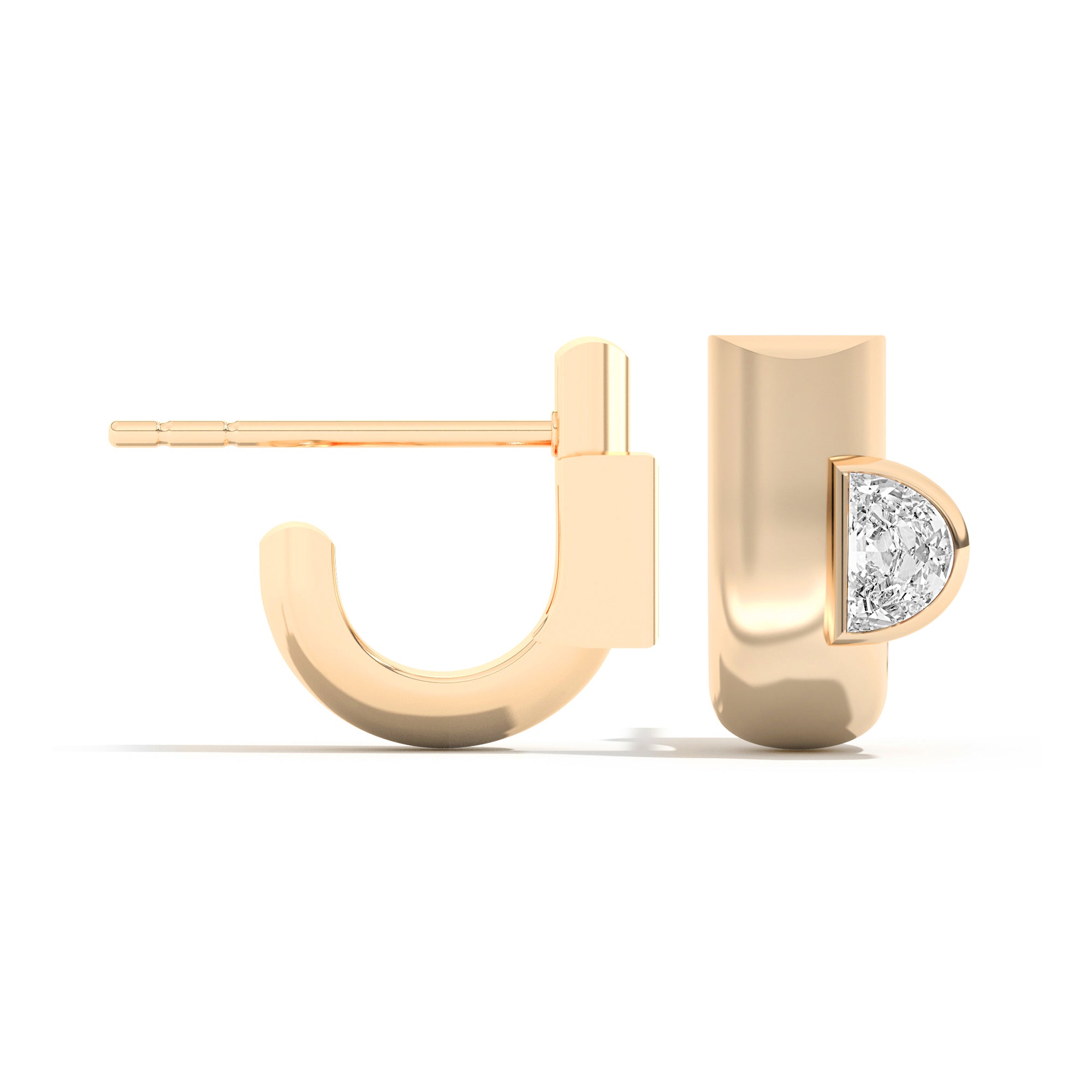 Shahla Karimi Jewelry Cloud Asymmetrical Half Arcs 14K Yellow Gold