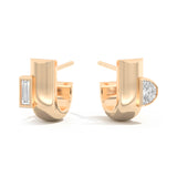 Shahla Karimi Jewelry Cloud Asymmetrical Half Arcs 14K Yellow Gold