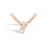 Shahla Karimi Jewelry Gaudí Curve Ring with Golden Triangle 14K Rose Gold