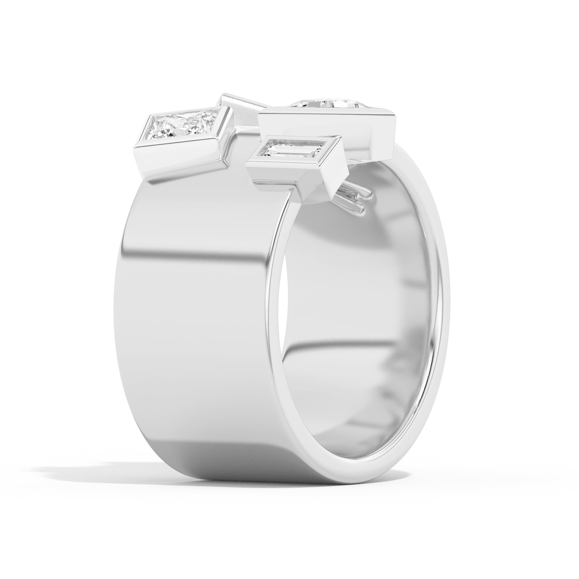 Shahla Karimi Jewelry Wiskup X Shahla Entropy Ring NO.1 14K White Gold