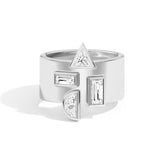 Shahla Karimi Jewelry Wiskup X Shahla Entropy Ring No.3 14K White Gold