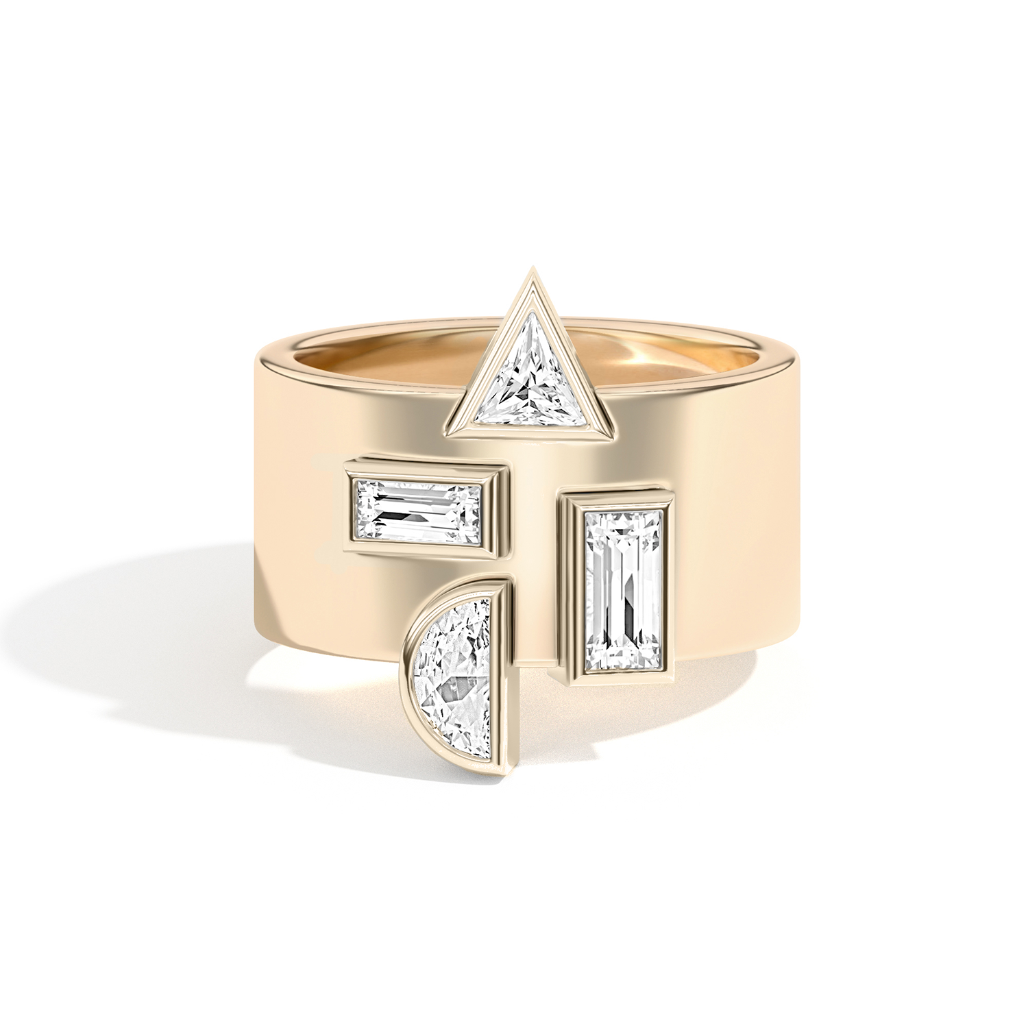 Shahla Karimi Jewelry Wiskup X Shahla Entropy Ring No.3 14K Yellow Gold