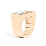 Shahla Karimi Scarpa Baguette D Ring  14K Yellow Gold