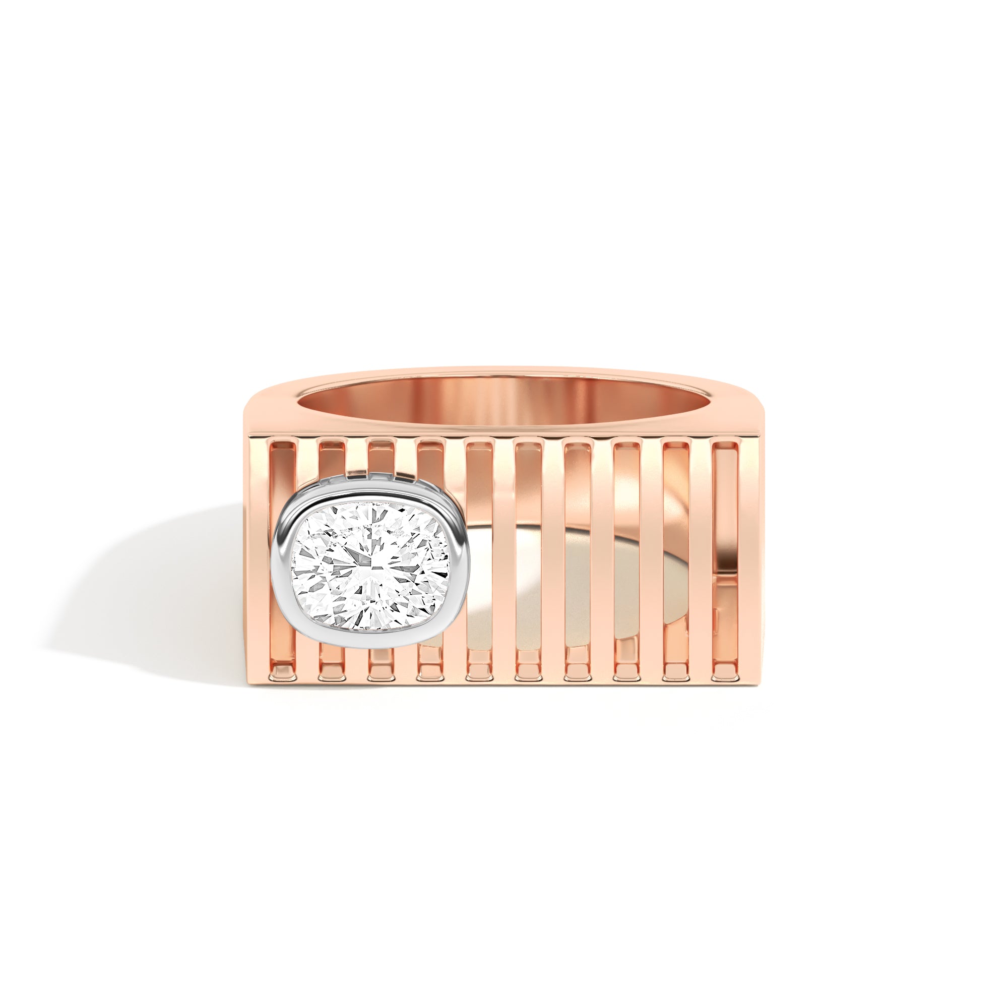 Shahla Karimi Scarpa Cushion D Ring Rose Gold