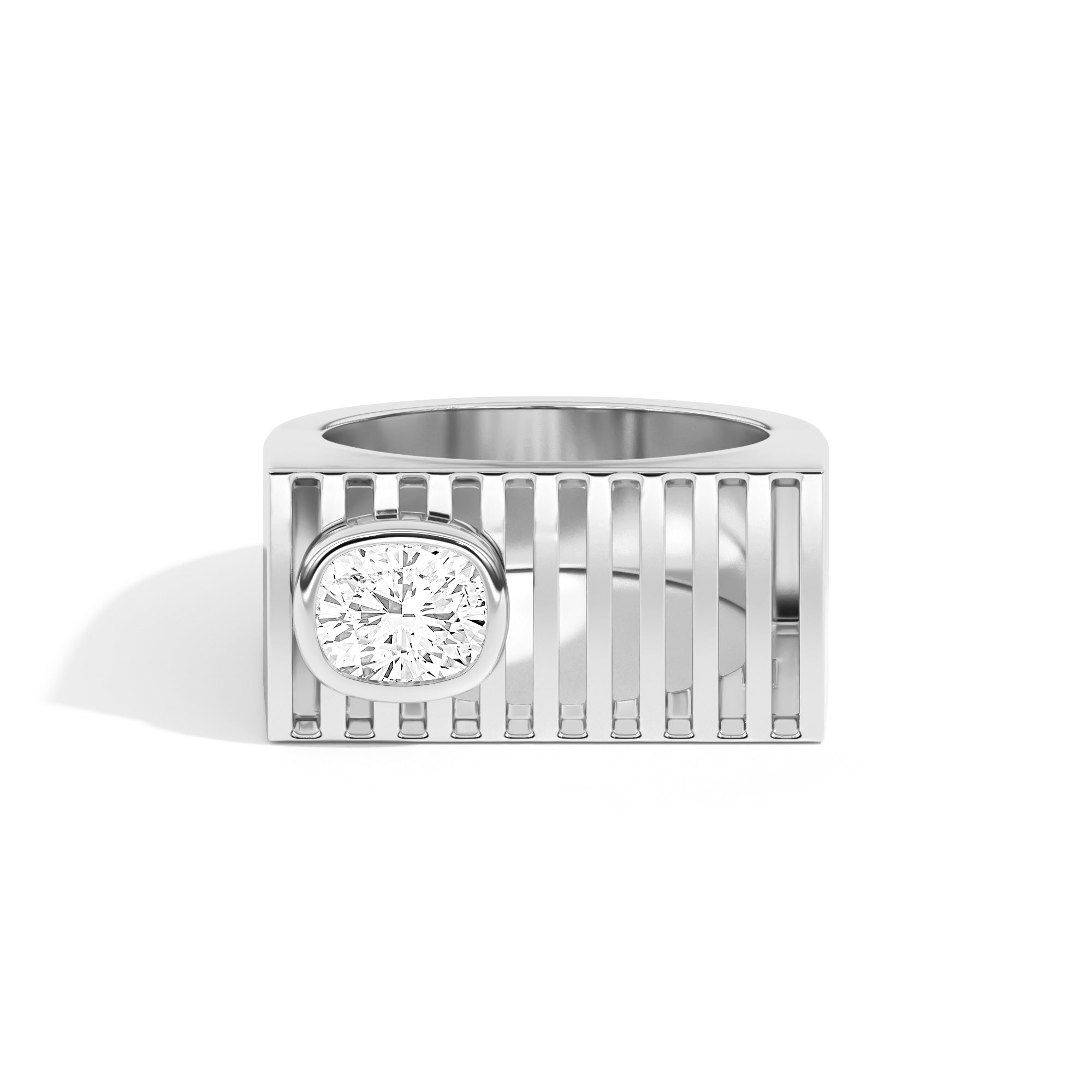 Shahla Karimi Scarpa Cushion D Ring White Gold