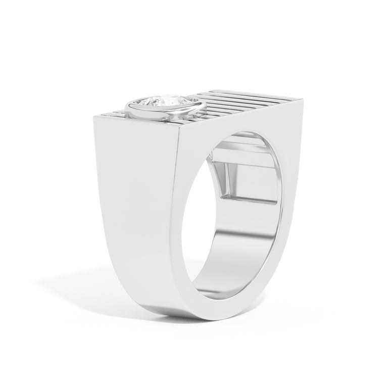 Shahla Karimi Scarpa Cushion D Ring White Gold