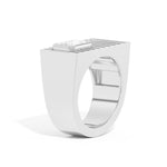 Shahla Karimi Scarpa Emerald D Ring 14K White Gold