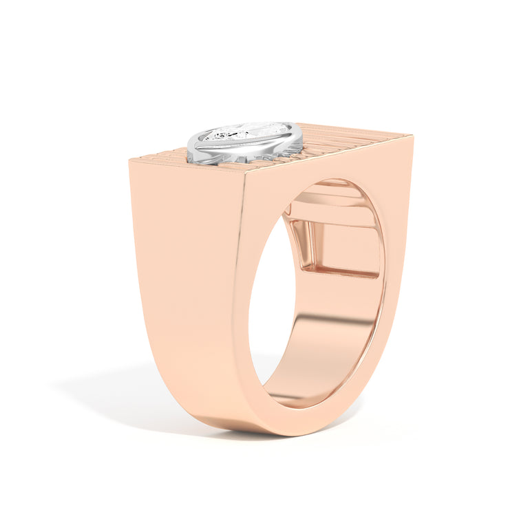 Shahla Karimi Scarpa Marquise D Ring 14K  Rose Gold