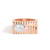 Shahla Karimi Scarpa Oval D Ring 14K  Rose Gold