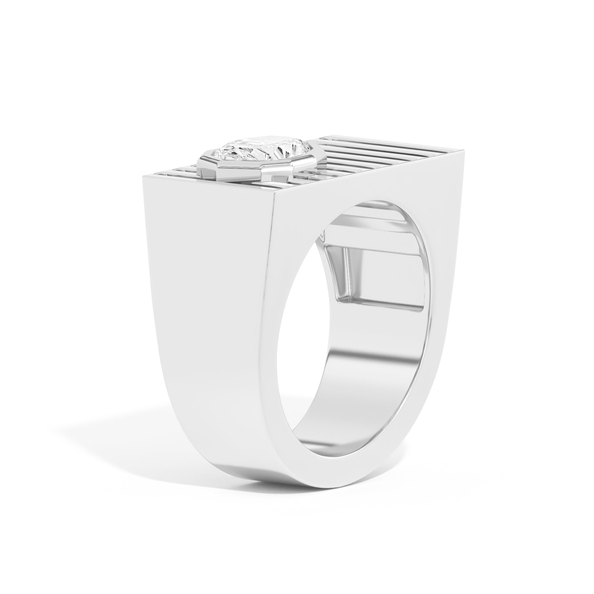 Shahla Karimi Scarpa Step-Cut Pear D Ring 14K White Gold