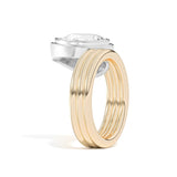 Shahla Karimi Scarpa Pear Offset Double Bezel Ring 14K Yellow Gold