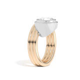Shahla Karimi Scarpa Brilliant Offset Double Bezel Ring 14K Yellow Gold