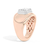 Shahla Karimi Scarpa Emerald Double Bezel Bombe Ring  14K Rose Gold
