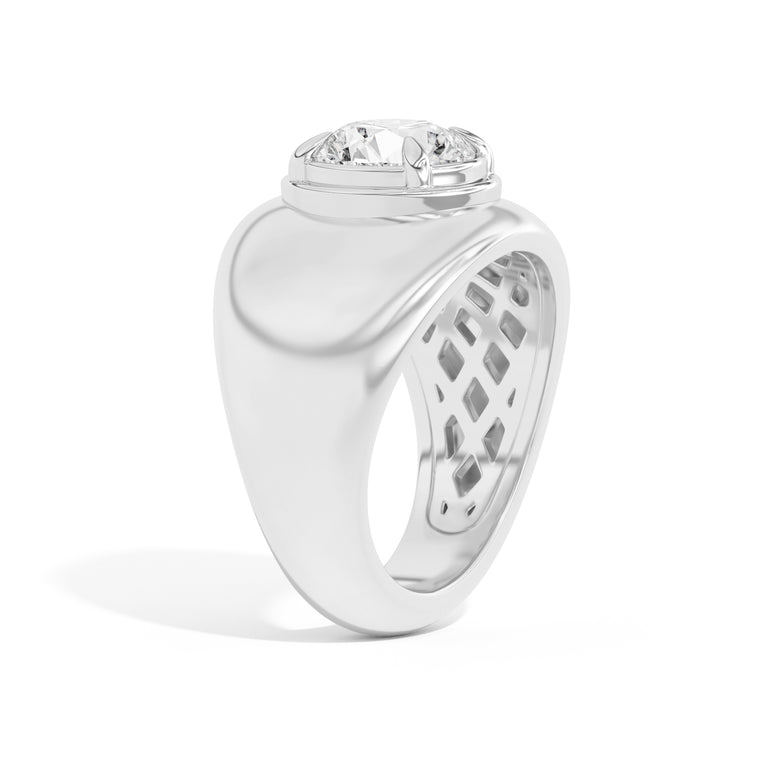 Shahla Karimi Scarpa Brilliant Double Bezel Bombe Ring 14K White Gold