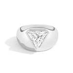 Shahla Karimi Scarpa Trilliant Double Bezel Bombe Ring 14K White Gold