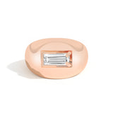 Shahla Karimi Ando Baguette Negative Space Bombe Ring 14K Rose Gold