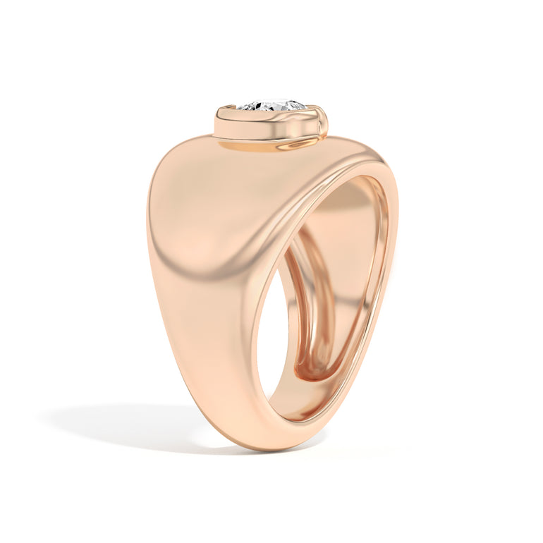 Shahla Karimi Ando Cushion Negative Space Bombe Ring 14K Rose Gold